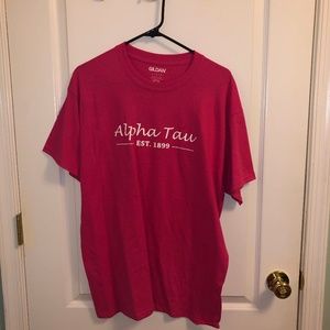 ALPHA SIGMA TAU Sorority Pink t-shirt: Size XL